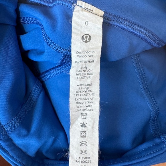 Lululemon Fast and Free High-Rise Crop 23", Blazer Blue Tone, Size 0 - Picture 10 of 10